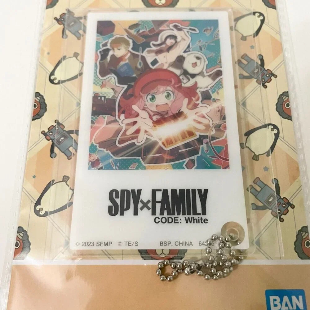 Spy x Family Ichiban Kuji Code White Acrylic Keychain Card Charm Anya Damian - Picture 13 of 13